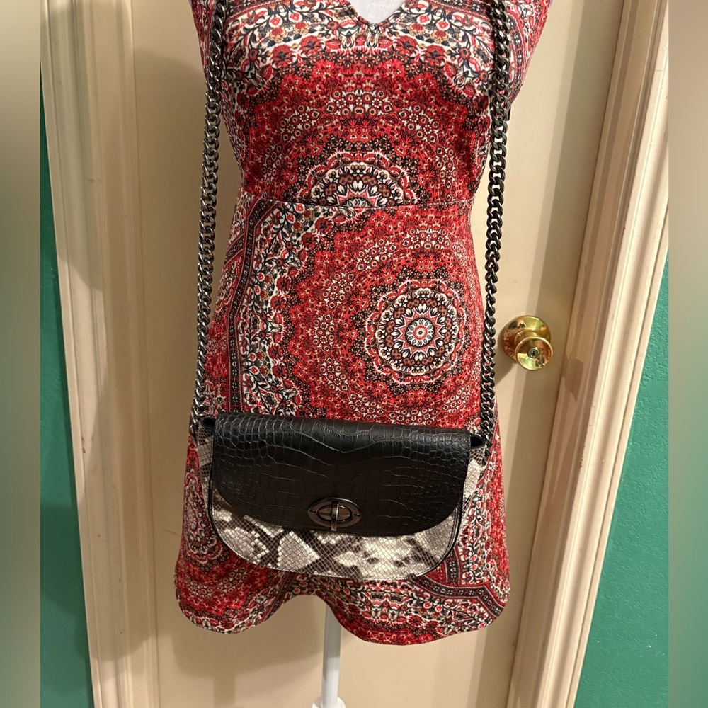 Vittoria Napoli Leather and Python Stylish Crossbody Bag